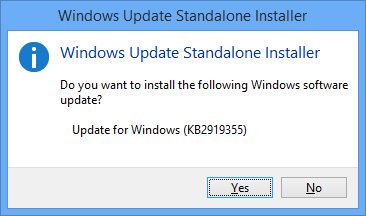 Installation de Windows 8.1 Update 1