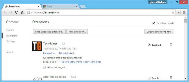 Extension Chrome Loaded