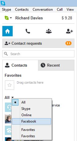 Fb à Skype - comment connecter votre compte Facebook à Skype?