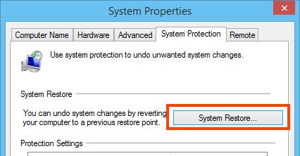 Restaurer un point de restauration dans Windows 7 et 8