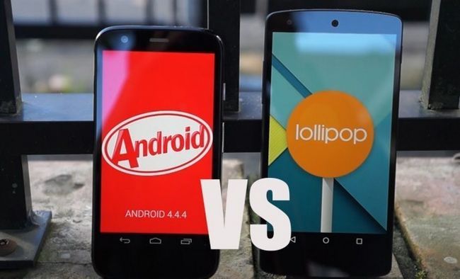 Photographie - Android 5.0 vs Android 4.4 sucette kitkat - les principales différences et avantages