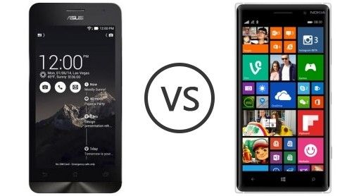 Photographie - Asus zenfone 2 vs Nokia Lumia 830, Xiaomi Mi 4 et HTC Desire 820S spécifications