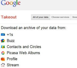 Télécharger toutes les données de Google en un clic par Google Takeout