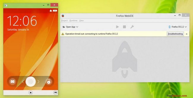 Firefox OS simulateur fonctionne dans une fenêtre individuelle