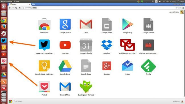 Pin applications Chrome à Unity lanceur