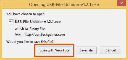 Scan avec VirusTotal