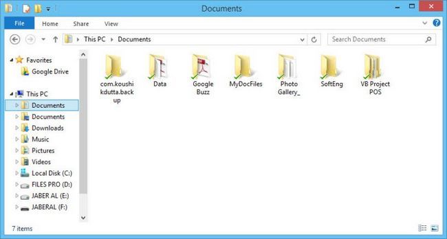 Photographie - Définir Google Drive votre dossier de documents par défaut sur Windows 8 et 10