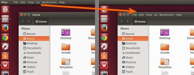 Photographie - Afficher les menus dans la fenêtre de l'application au lieu de la barre de menu globale dans Ubuntu