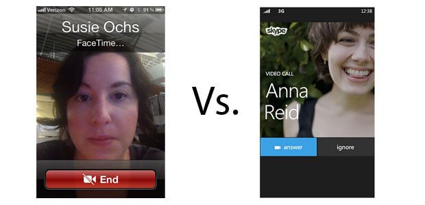 Photographie - Skype vs FaceTime - dont un que vous utilisez pour faire des appels vidéo?