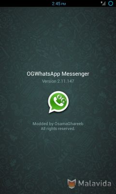 WhatsApp installer la dernière apk sur deux numéros mobiles avec ogwhatsapp