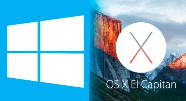 Photographie - Windows 10 vs OS X el capitan - interface et propose comparaison
